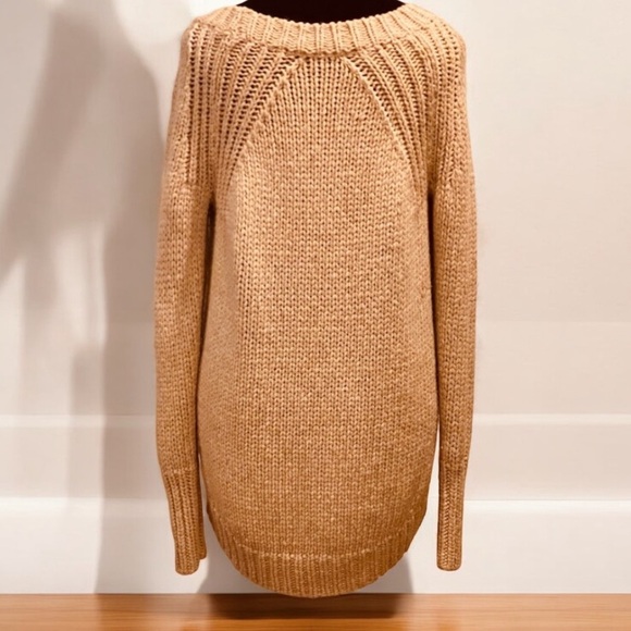 Gorgeous Ann Taylor Tan Linen Hi/Lo Summer Sweater. Large. Never Worn - Picture 2 of 3